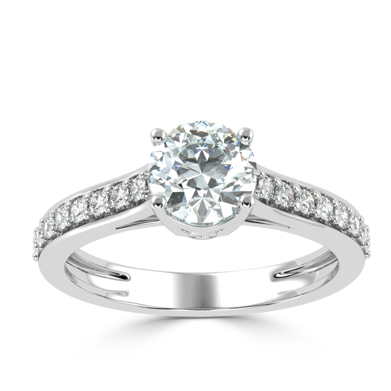 1.08Carat G Color VS1 Clarity Diamond Studded Natural Diamond Ring.